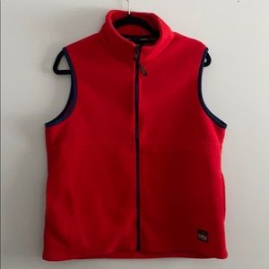 LL Bean Outdoors Red Vest Medium Regular  EUC